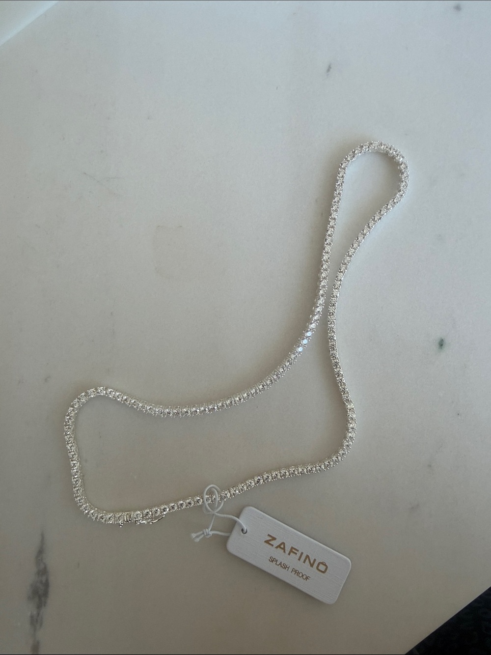 Zafino Sparkling Tennis Necklace - Silver Crystal